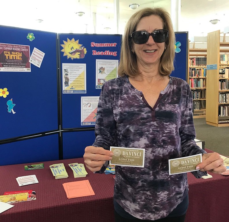 vencolibrary's tweet photo. Happy winner of a pair of tickets at Prueter Library to see the World of da Vinci at the @Reagan_Library
#vclprueterlibrary https://t.co/gdHbkJ69AD