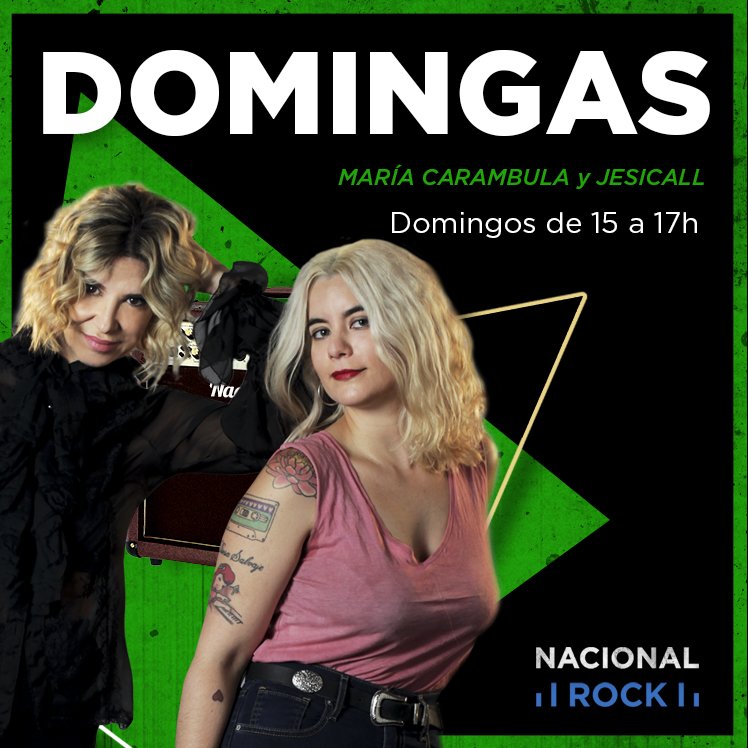 NacionalRock937's tweet photo. [AIRE] Ya comienza @Domingas937 con @mariacarambula y @Jesicall https://t.co/K2UMVJ1LdE