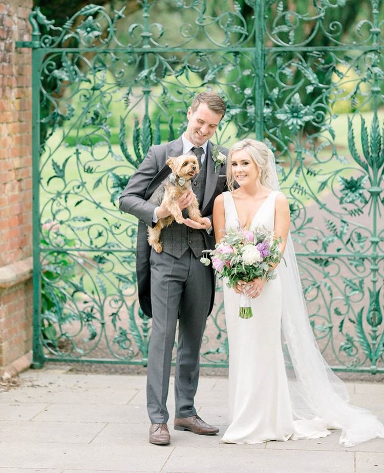 Tankardstown's tweet photo. We know dogs are a big part of the family, make them part of your special day too, at Tankardstown ❤️

How sweet are Aaron &amp; Sara with their dapper little pooch Joseph 🐶 by @Itakefoties #dogfriendly #dogfriendlyweddingvenue #tankardstownhouse https://t.co/karVJ9vY7Q