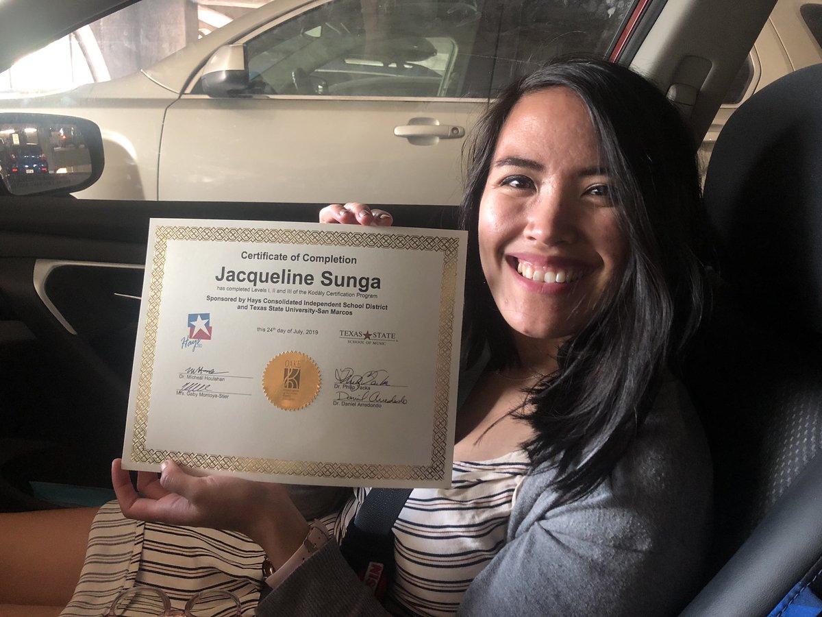 Wahoo! Finished my Kodály certification! #kodalytx #kodalytoday <a href="/KodalyToday/">Kodály Today</a>
