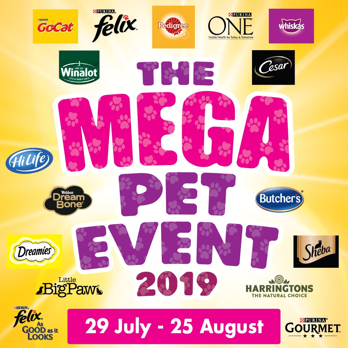 homebargains's tweet photo. ⭐ THE MEGA PET EVENT ⭐ 

Starts this Monday 29th July at Home Bargains! https://t.co/mCPB8jeqgb
