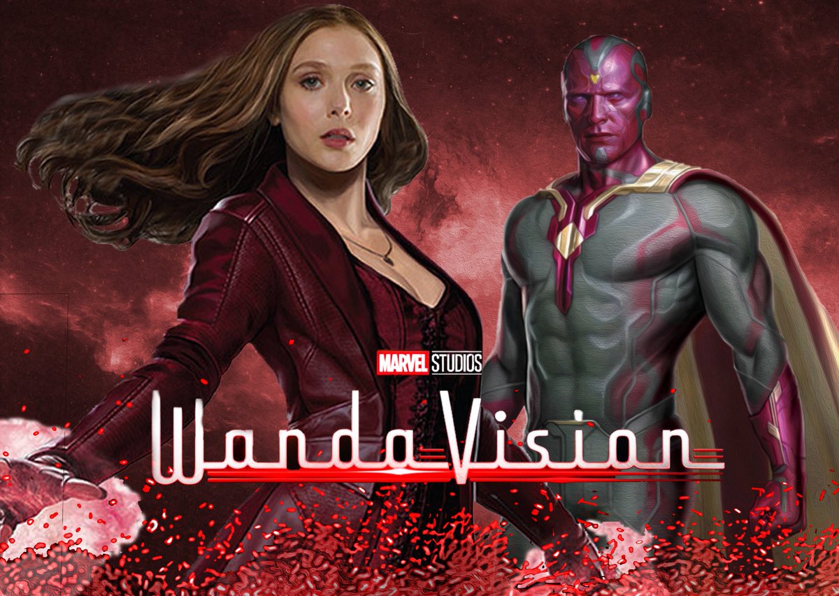 I guess I am hyped by the #WandaVision series. 

PS: don't blame me if it sucks it's my first fan art, and first time I use Photoshop