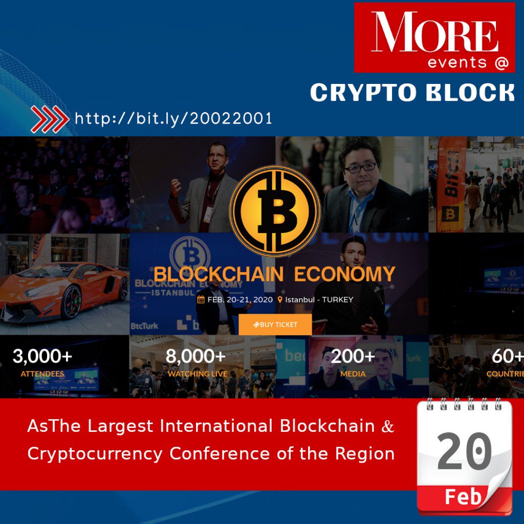 CryptoBlockInt's tweet image. UpComing Event at Turkey | 20th February 2020
...
➾ The Largest International Blockchain &amp;amp; Cryptocurrency Conference of the Region
⋐⋑ bit.ly/20022001

#TurkeyEvents #Investments #Innovations #IndustrialRevolution #Cryptocurrency