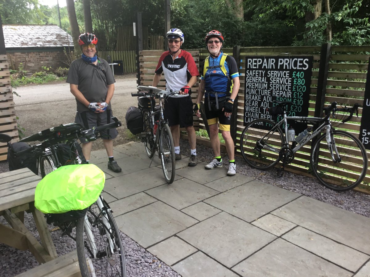 VeloTimesUK's tweet photo. We had a recent visit from Jeff, Steve and Dave on their way to finish Coast to Coast Trans Penine Trail. Hope you had a great ride! https://t.co/OKdYwFjB3i