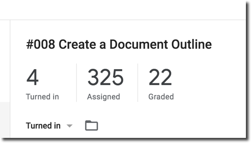 alicekeeler's tweet photo. With #googleClassroom I do not have to wait for all students to finish to give feedback. I return quickly so the "Turned In" count tells me more have done work since last time. 
https://t.co/WntvjayHtr  #googleEDU