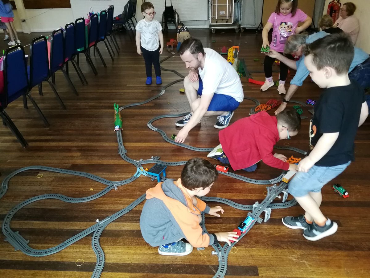 simoncook81's tweet photo. Looking for something different for a kids party can highly recommend @PlayChest . 6 year old birthday party kept the kids and adults happy for hours. Massive set up and really simple to put together. #birthdayboy #birthdayparty #trackparty https://t.co/zyYS5VbL8X