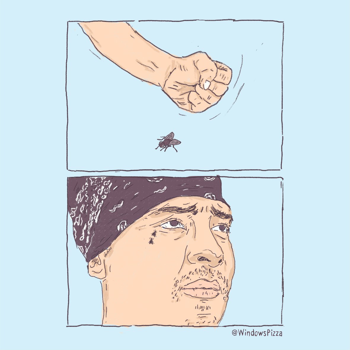 WindowsPizza's tweet image. The Fly Tattoo.

#teardrop #sorryfly #comic @webcomics
