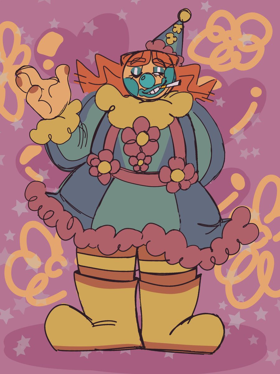 stickygumz's tweet photo. Cleaned up a sketch! Skirt ronbo ftw #smileforme #smileformegame #ronbo #ronbotheclown, https://t.co/SRC6xUuyaz