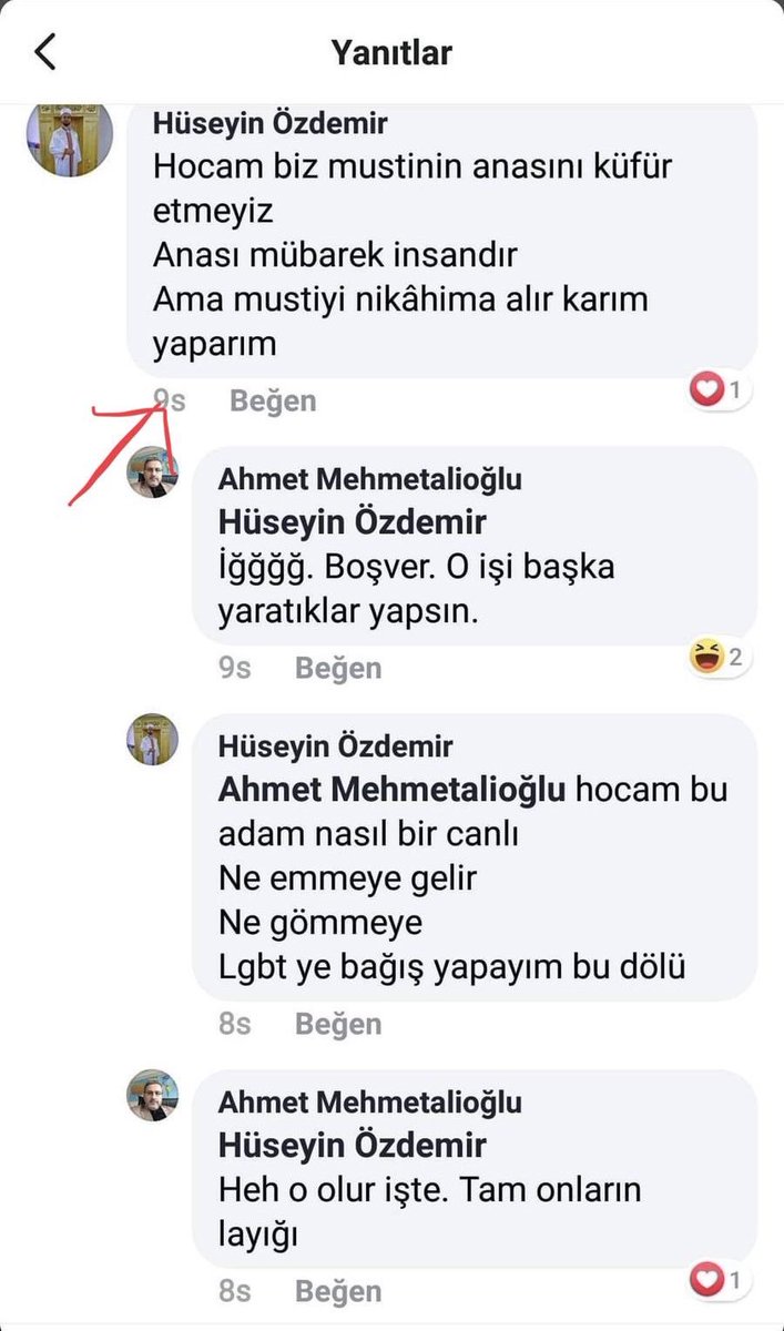 mustafaislamogl's tweet photo. Sayın DİB Ali Erbaş’ın dikkatine:
1. Biri müftü (Havran) olan bu şahısların halen Diyanet personeli olduğu doğru mu?
2. Personelinizin bu ülkenin bir vatandaşına böyle iğrenç şekilde küfretmesini nasıl buluyorsunuz?
3. Bu hadsiz ve terbiyesizlere bir yaptırım uygulayacak mısınız? https://t.co/Ug9vkcIAsu