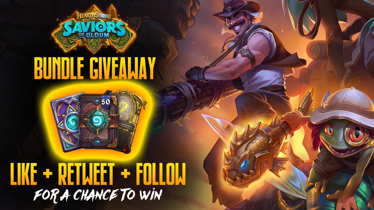DekksterGaming's tweet photo. I've got some bundles to giveaway!

Like + Retweet + Follow for a chance to win 50 packs from #saviorsofuldum!

There will be 4 winners!

Huge thanks to Blizzard for the codes. https://t.co/zFfeQQHs8k