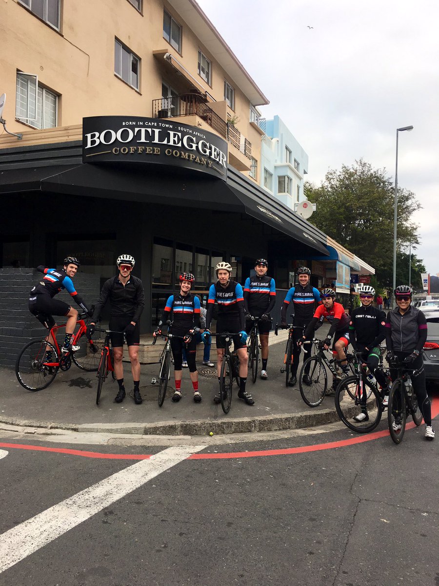 TeamPureSavage's tweet photo. Tour de Bootlegger done! Thanks to all that rode and those behind the scenes!! Great to meet so many cyclists over ☕️ and 🍌 🍞 !! Massive thanks to the support @BootleggerCC provided today and every time we stop for coffee and the lads at @swiftcarbon for the rad rides today! https://t.co/F25TDcjaja