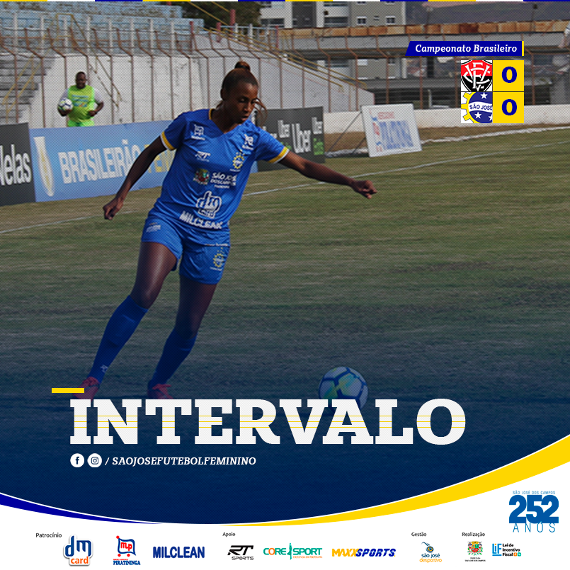 saojoseecfem's tweet photo. INTERVALO DE JOGO! São José vai empatando sem gols com o Vitória, pelo Campeonato Brasileiro de Futebol Feminino.
LINK TRANSMISSÃO: https://t.co/Rltyq7mEMF
#VaiSãoJosé #MeninasdaÁguia #DMCard #MercadinhoPiratininga #Milclean #RTSports #CoreSportFisioterapia #MaxxSports https://t.co/tzRckiwY3X