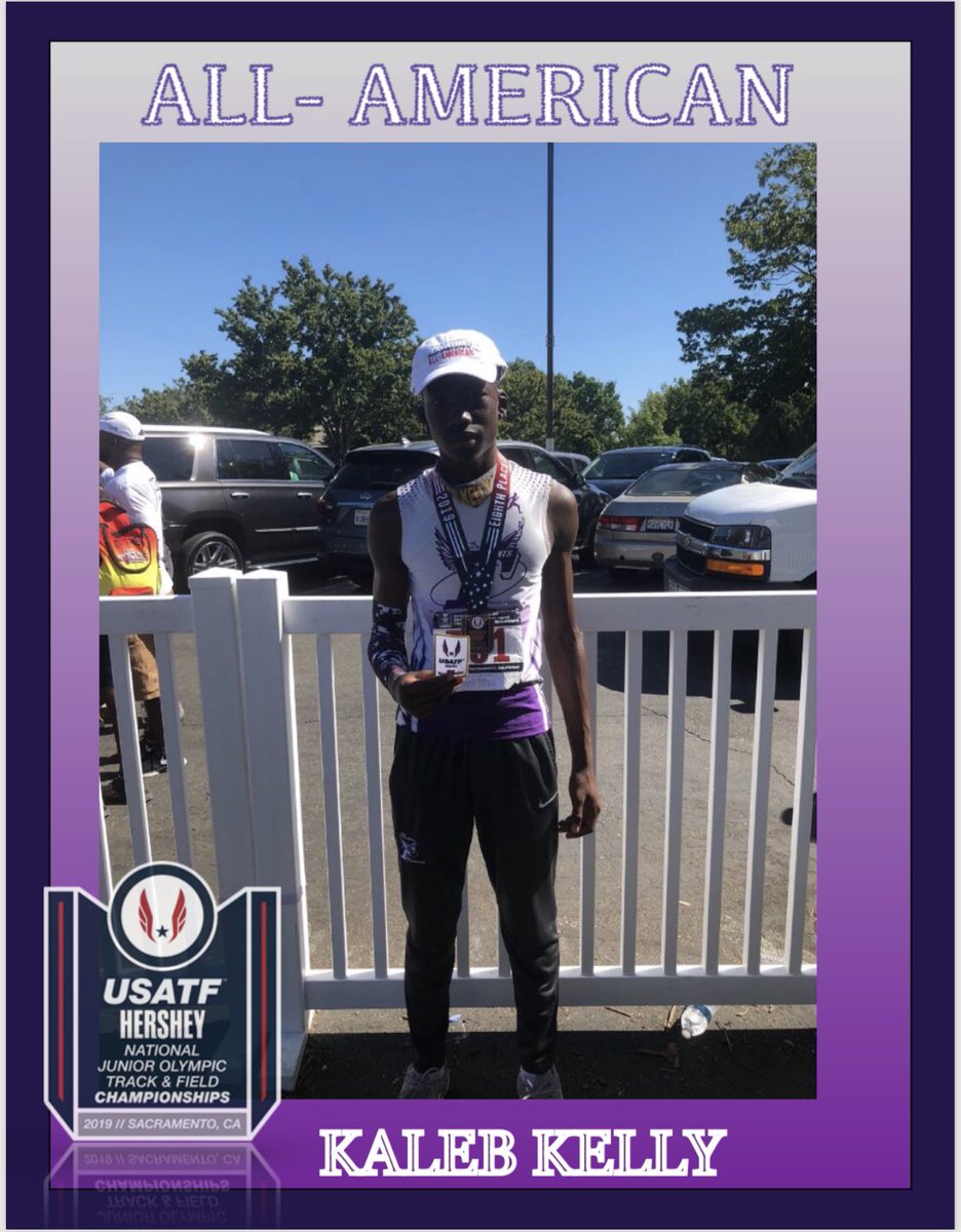 FlightsMom's tweet photo. Big Congratulations to @CharlotteFlight Runner-up Kaleb Kelly All-American in the 13-14 100mh! #usatfo #itsaflightthing #AllAmerican https://t.co/aLKQcORQfl