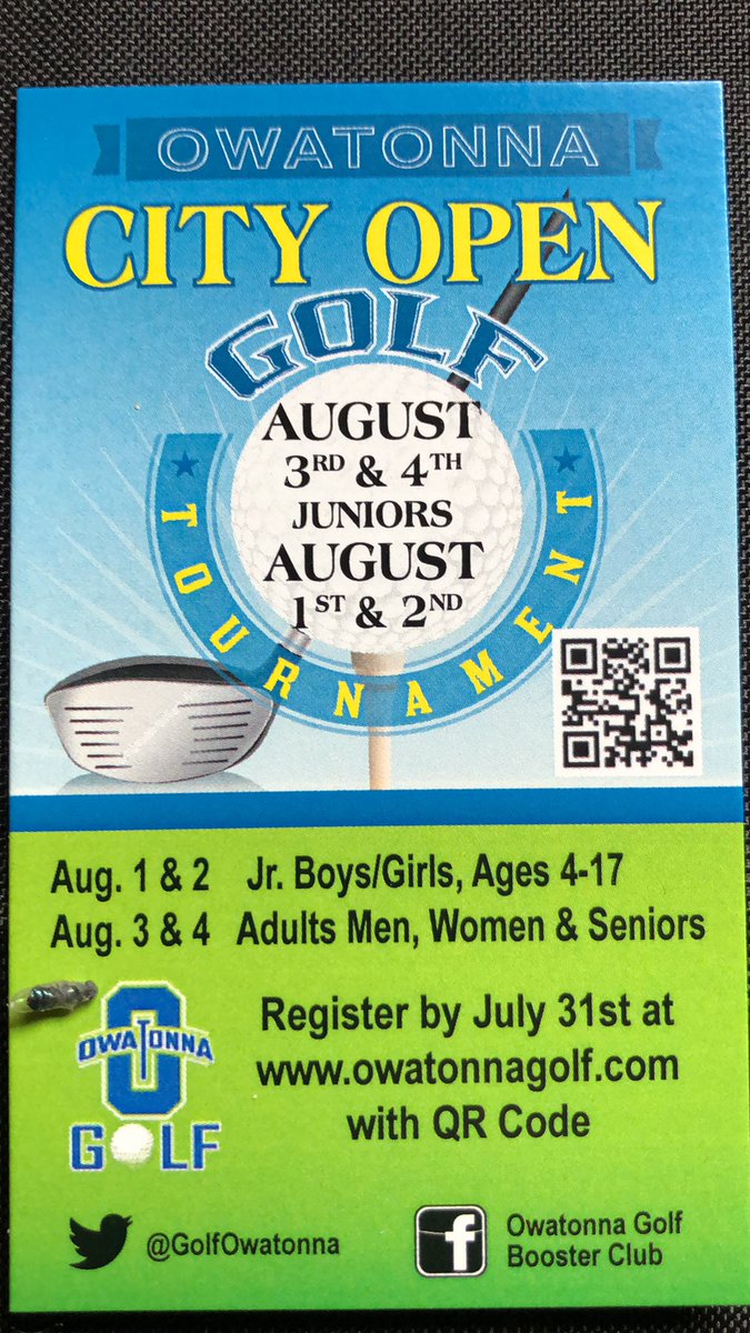 Reminder, you have thru this Wed to register online for the City Open. Entry includes 2 rounds of golf and dinner on the Brooktree patio on Sat evening.