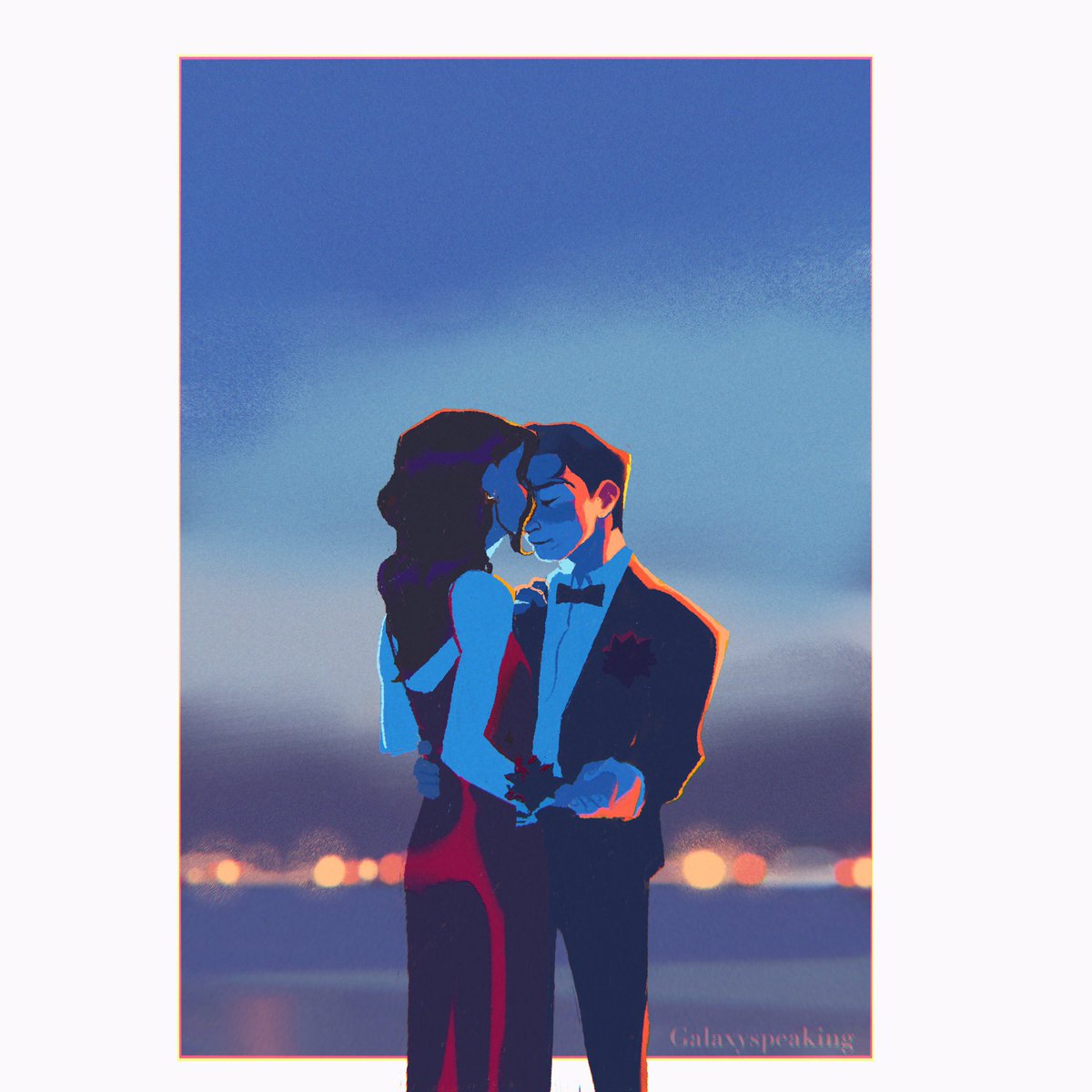 galaxyspeaking's tweet photo. Two slow dancers, on prom night, swaying on the roof of their high school gym 💙 #spideychelle #SpiderManFarFromHome https://t.co/jfSIqxMML5