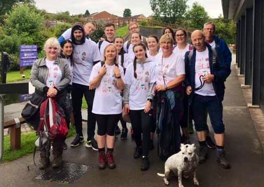 Support4ruth's tweet photo. Sponsored walk from Chesterfield to Worksop this morning to raise more funds for Ruth’s standing wheelchair #fundraising #sponsoredwalk #stroke #StrokeSurvivor #lockedinsyndrome #LIS #RtRfR #support4ruth https://t.co/Dm1YZdOSNU