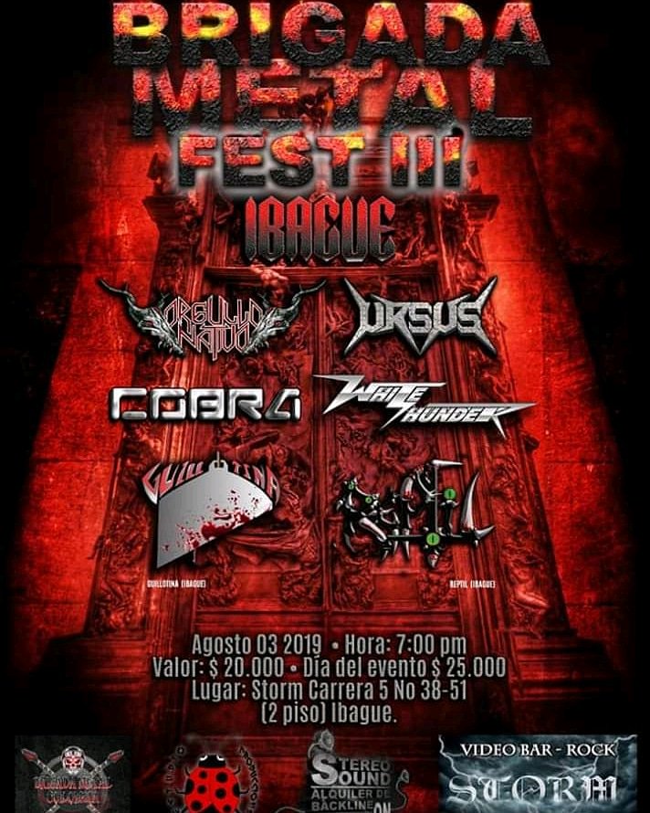 Nuestro próximo ataque será en la ciudad de Ibagué! Sábado 03 de agosto. La Brigada Metal Fest III los espera!