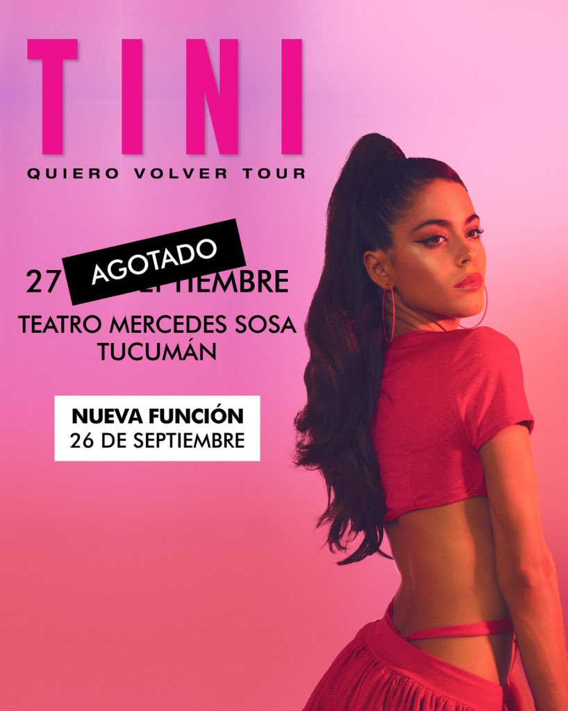 QUEEEE??? GRACIAS POR ESTO TUCUMÁN!!! Mañana salimos a la venta con una NUEVA función de #QuieroVolverTour los esperooooo💞💞💞💞💞 entradas.teatromercedessosa.com.ar