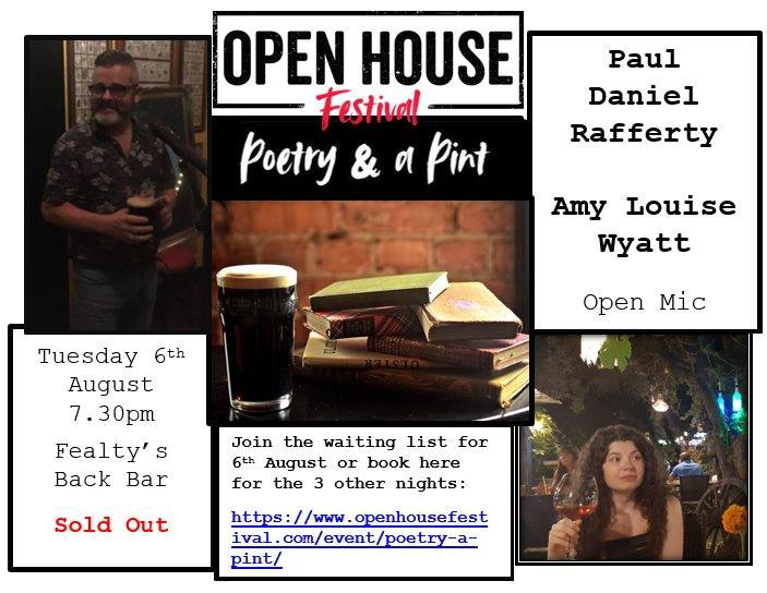 BangorLiterary's tweet image. Poetry and a Pint line up 2019.

@amywyattpoet
@rafferty_paul
@BoyleMo
@gaynorkane
@ColinHassard
Azeem Lateef
@Braziel
Ross Thompson

@openhousefest
 
Tickets available here: openhousefestival.com/event/poetry-a…

Register for open mic when booking.