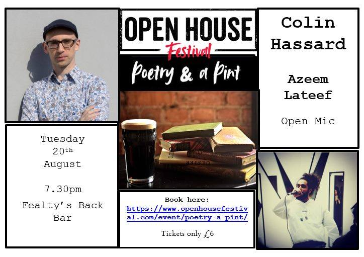 BangorLiterary's tweet image. Poetry and a Pint line up 2019.

@amywyattpoet
@rafferty_paul
@BoyleMo
@gaynorkane
@ColinHassard
Azeem Lateef
@Braziel
Ross Thompson

@openhousefest
 
Tickets available here: openhousefestival.com/event/poetry-a…

Register for open mic when booking.