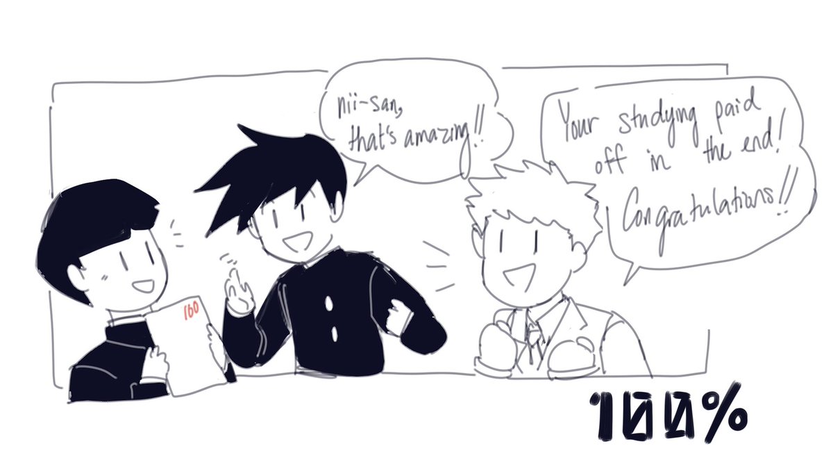 mob psycho 100 except the only 100% mob gets is for his math test 

#mobpsycho100 #モブサイコ100 