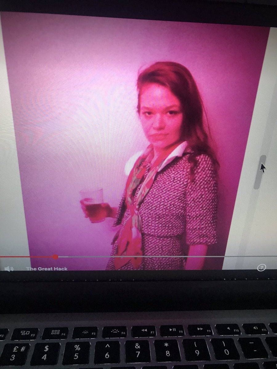 SceneryChewer's tweet photo. The most unsurprising thing about #TheGreatHack is that the misguided liberal at the heart of the story of how we got into this political mess took a photo of herself amidst the pink smug glow of #frankscafe in Peckham. Says it all. @BoldTendencies #Netflix https://t.co/s1GQKzDRt4