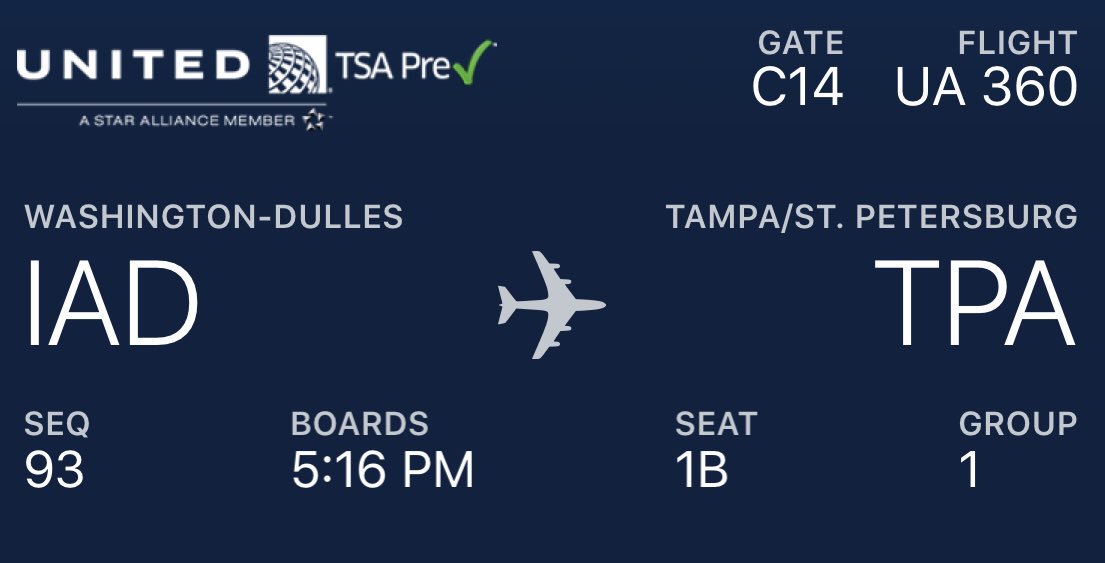 About 600 miles into this afternoon’s flight ✈️  I’ll cross the 1,000,000 Miler mark on <a href="/united/">United Airlines</a> on UA 360 from IAD to TPA 😎 #HappyTravels