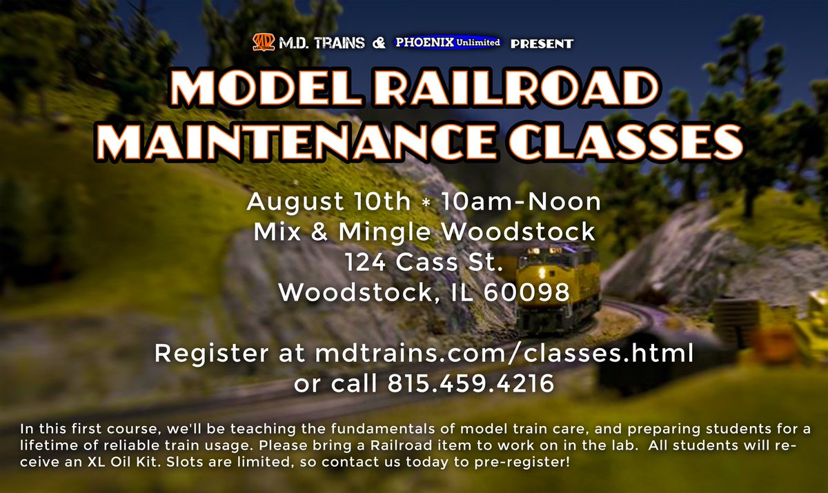MDTrains's tweet image. Our first ever class cost $30.00 includes a oil kit for your scale