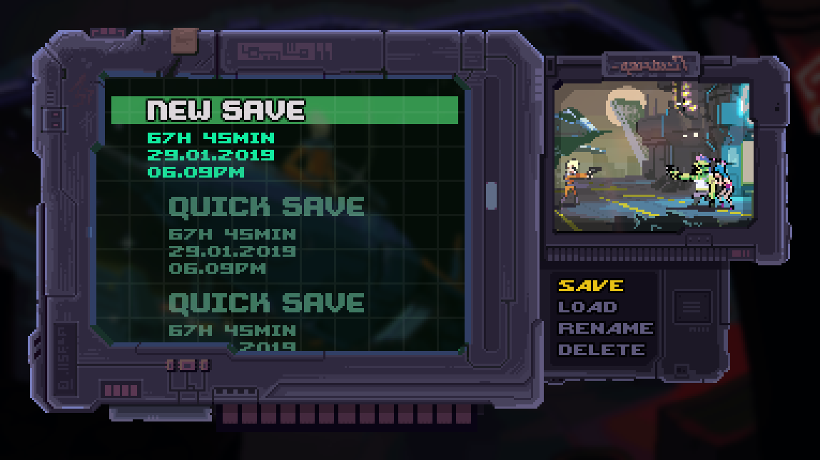 dabntz's tweet photo. I had a great time conceptualizing this device that acts as a save menu for #StarrMazer.
https://t.co/0TBDCuscb9
PS. Reuploaded because Twitter compression via mobile was terrible.
#gamedev #pixelart #wip https://t.co/xAGlemugPH