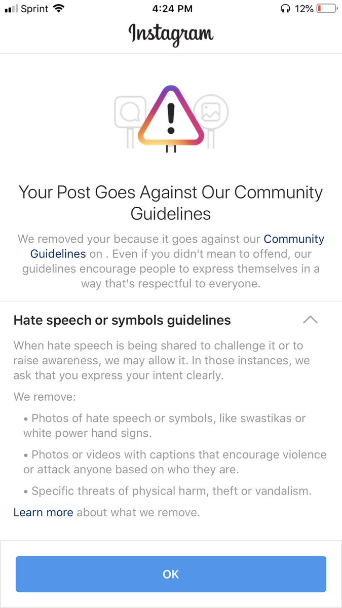 blacdiet's tweet photo. I tried posting a picture with text that said to protect trans kids and @instagram labels that as hate speech https://t.co/gIR9Go3NLX