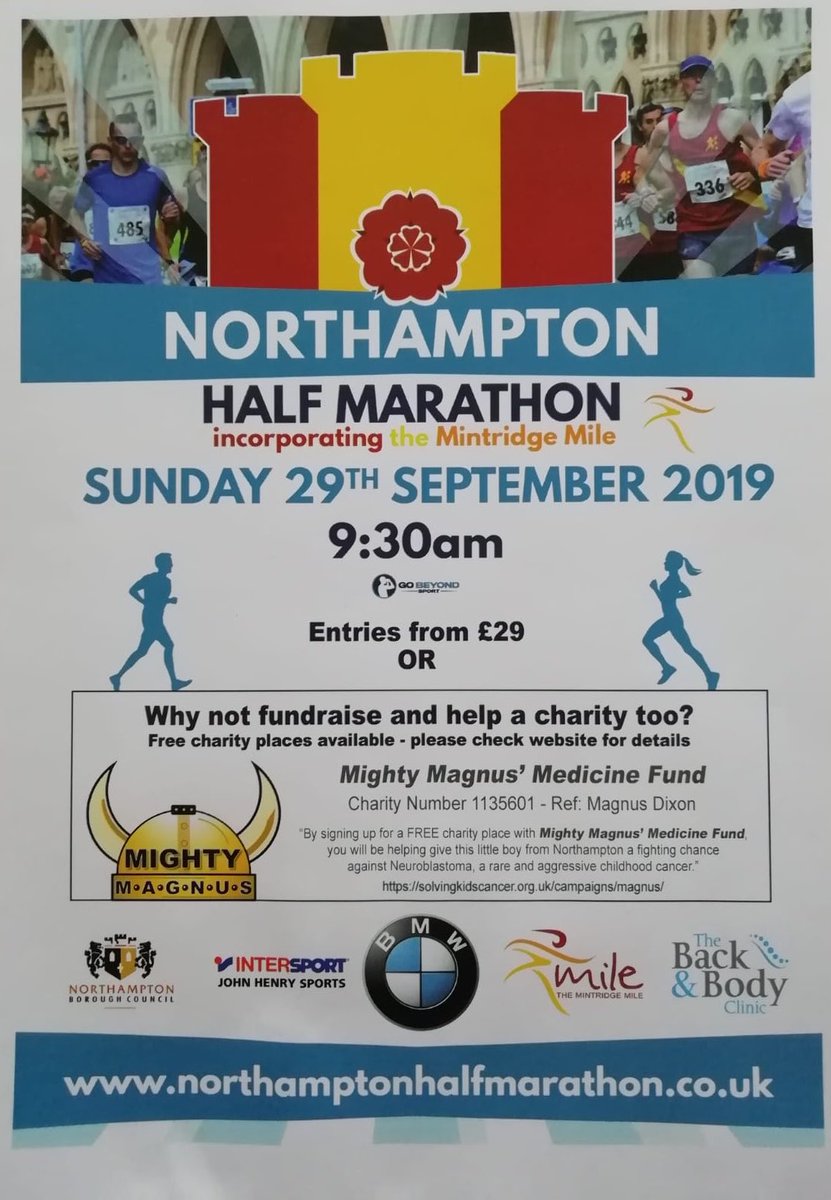 Please tweet your running friends to help support Magnus with this event <a href="/GoBeyondSport/">Go Beyond Challenge</a> #HalfMarathon #northampton #running #charity #Neuroblastoma #ChildhoodCancer <a href="/NorthantsLife/">Northants Life</a> <a href="/ntfc/">Northampton Town</a> <a href="/BBCNorthampton/">BBC Northamptonshire</a>