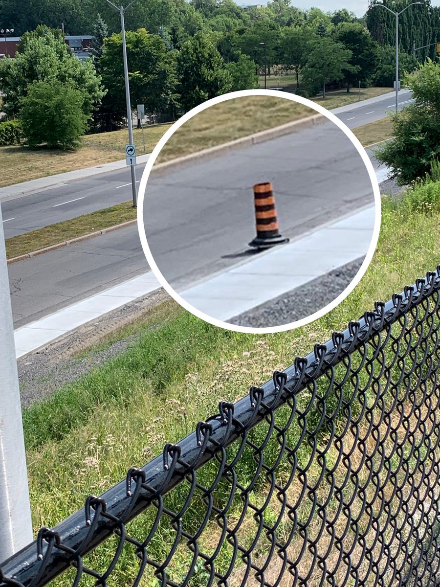 aaronfarr's tweet photo. @christaggart Thank you for your concern @christaggart. This problem has already been remediated using a Precariously Balanced Safety Cone™ (PBSC). This early warning system prevents cyclists and pedestrians from straying into oncoming traffic. Let me know if you have any questions. https://t.co/GtkssMW4Y4