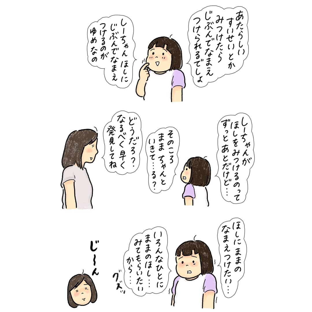 当選しないと星に名前をつけてもらえないらしい??
当たりますように? 