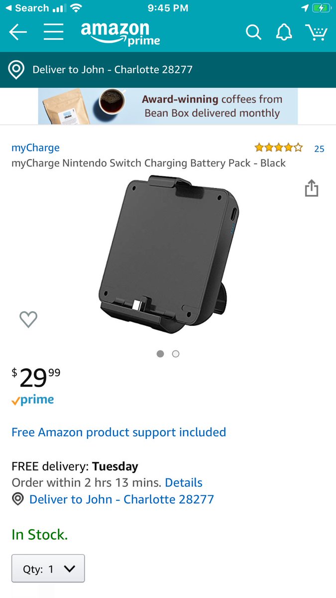 John011235's tweet image. Anyone with a @NintendoAmerica #Switch #NintendoSwitch need this @myChargePower #PowerGame I was originally going to buy a switch but never did. $18 shipped PP gift @CopDeals @Gamercore @SickleTech
