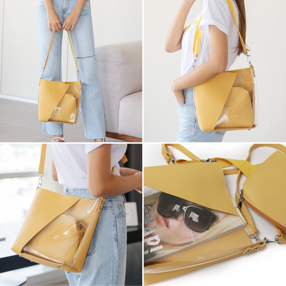 m0ZpGAIPaU9tCUs's tweet image. A615 우롱₩27,200

독특한 사선 PVC재질 디자인의 여성백
열고 닫기 편리한 자석 스냅버튼
탈부착과 길이조절 가능한 크로끈
분리가능한 파우치

컬러는 블랙/옐로우/아이보리/민트 4가지

#숄더백 #크로스백 #PVC백 #데일리백 #비치백 #가방 #여성백 #여성백추천

쇼핑앤미》snme.kr/foxnet77