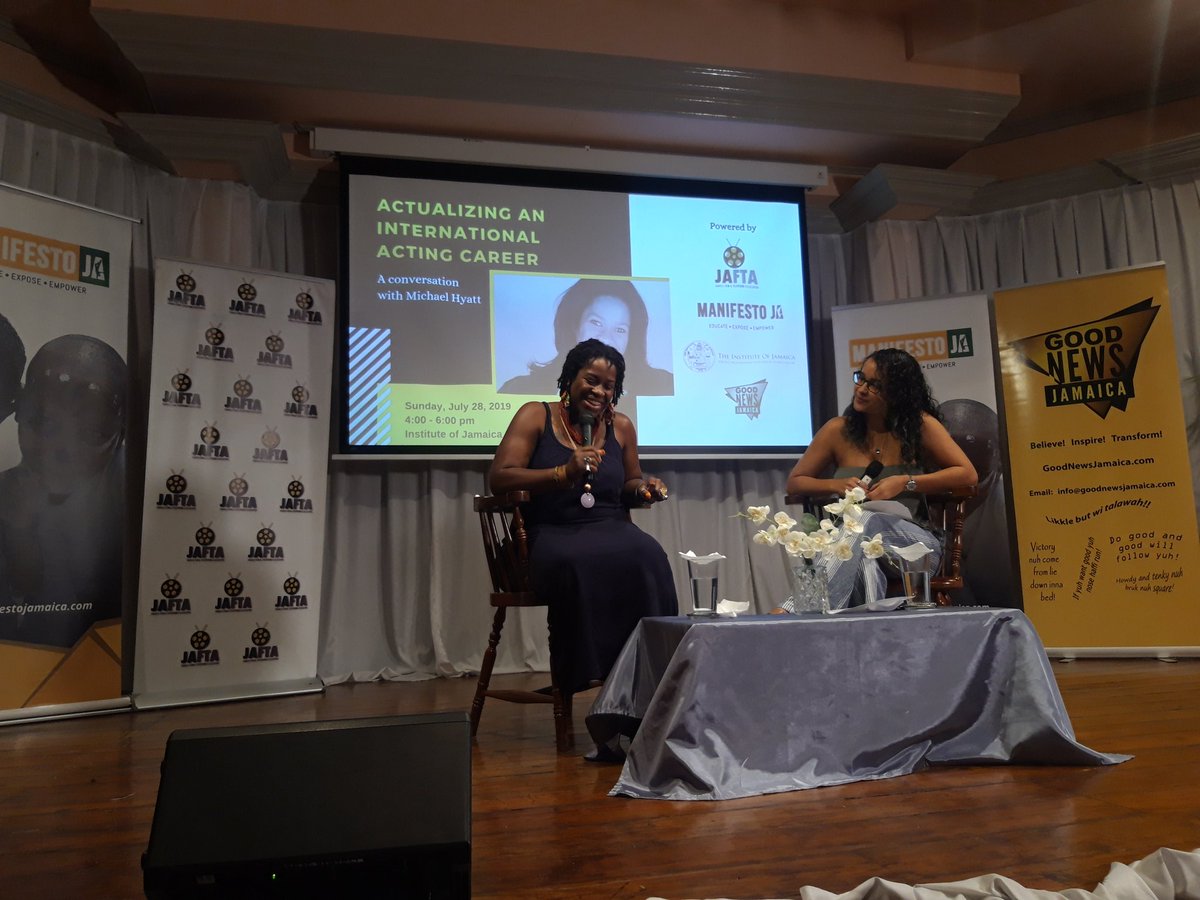 A huge thanks to all who supported this evening's convo with Michael Hyatt at IOJ. A bigger shout out to @ManifestoJA and @GNJ_Ltd our co-collaborators and the catalysts  behind this staging. Michael's talk and energy was amazing and we are so grateful to her. #jaftaonline