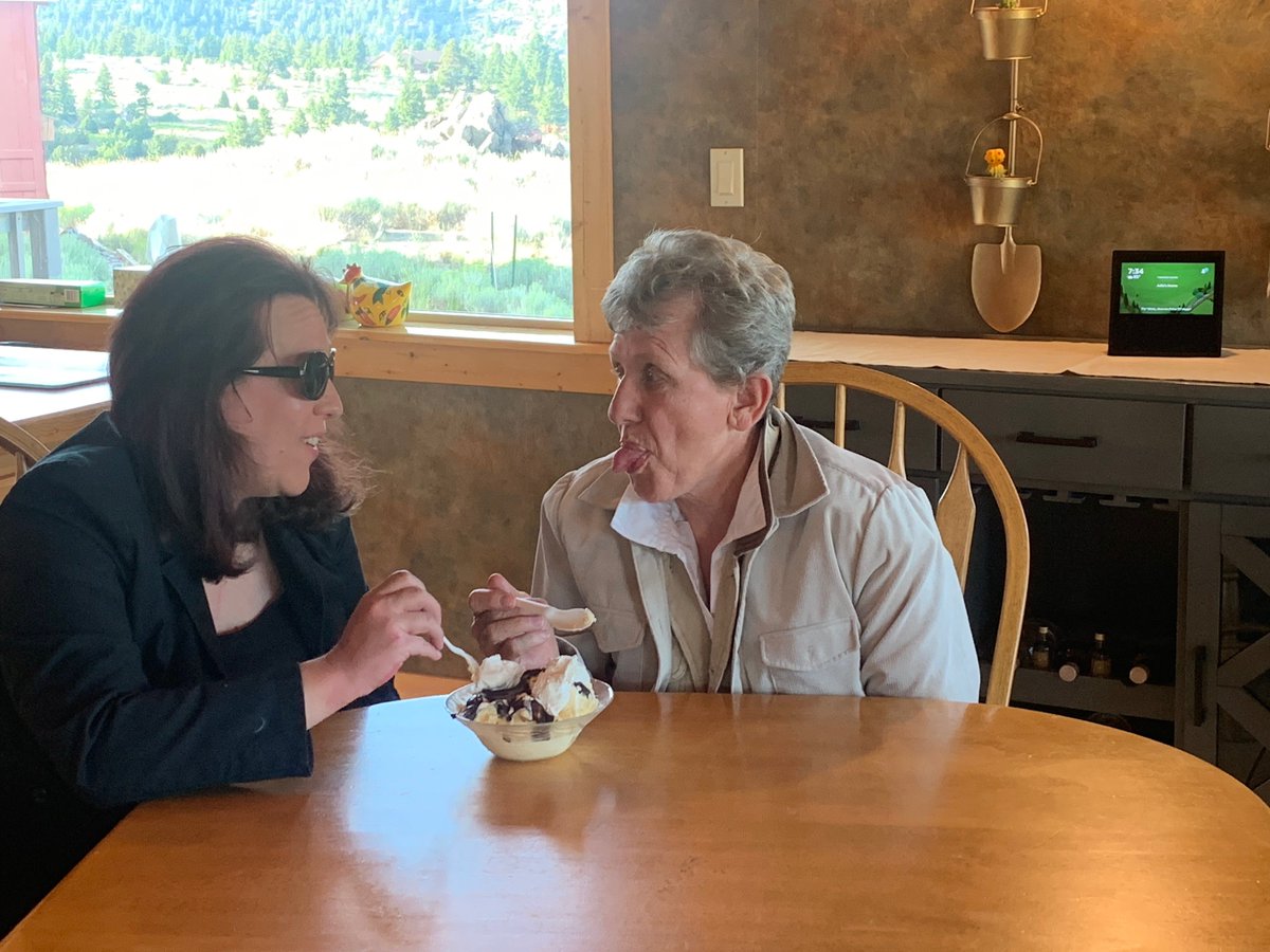 buebug's tweet photo. Aziraphale and Crowley having a hot fudge sundae on a Sunday. 

#GoodOmens https://t.co/9rH3iMCzVh