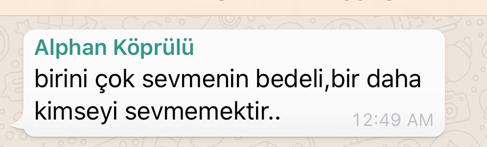Bu söz yaramızda kalsın dendi. Ama paylaşmak istedim. Şairane..