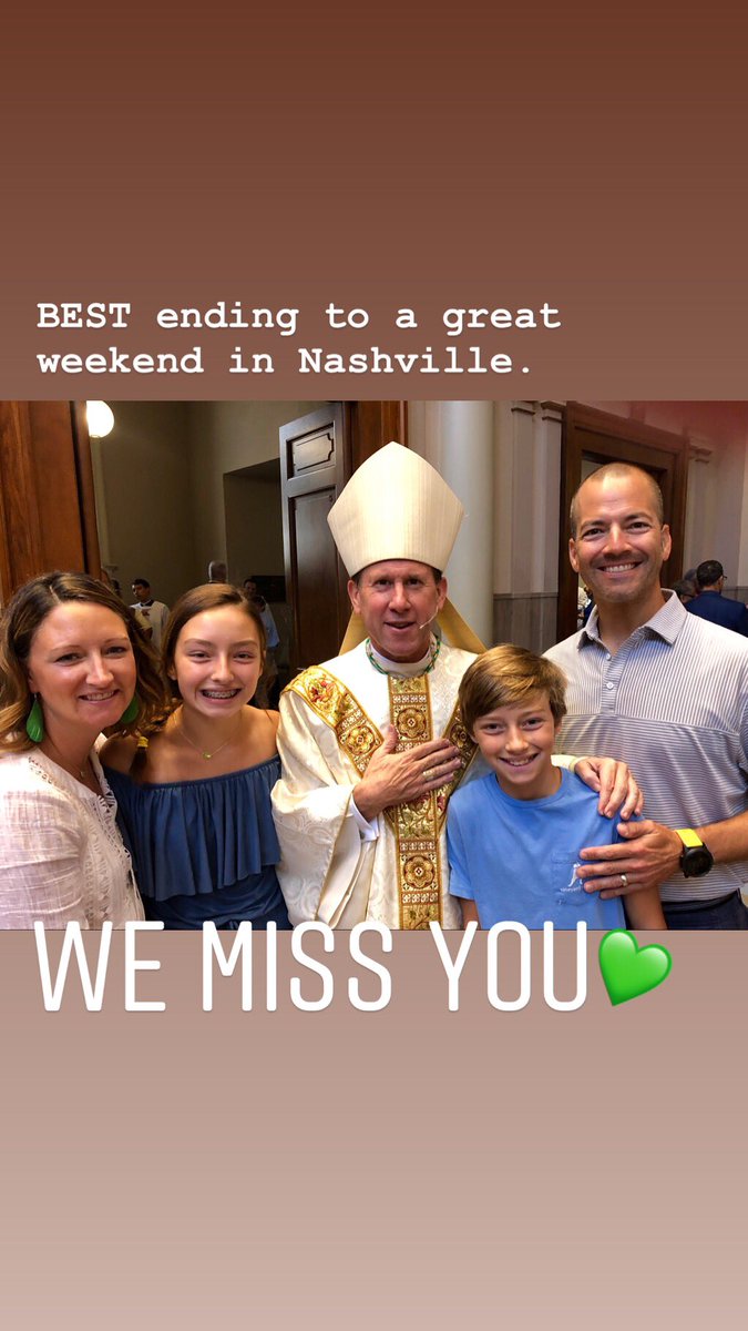 Lucky enough to celebrate Mass with <a href="/bpspalding/">Bishop Spalding</a> ❤️❤️❤️in Nashville today, been too long since I’ve heard that voice. <a href="/danbayer123/">Dan Bayer</a>