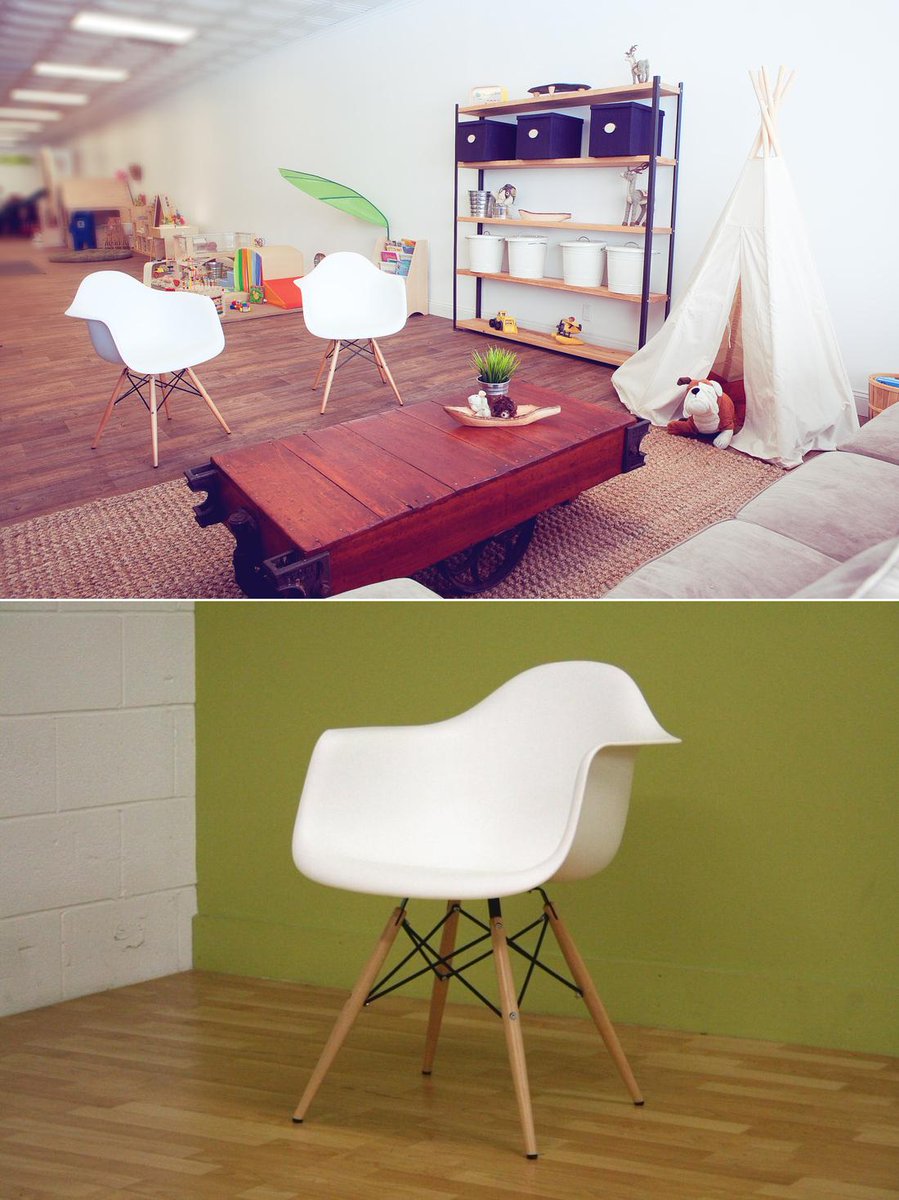 White Plastic Armchair with Wood Eiffel Legs: amzn.to/1qjWfEJ #chair #armchair