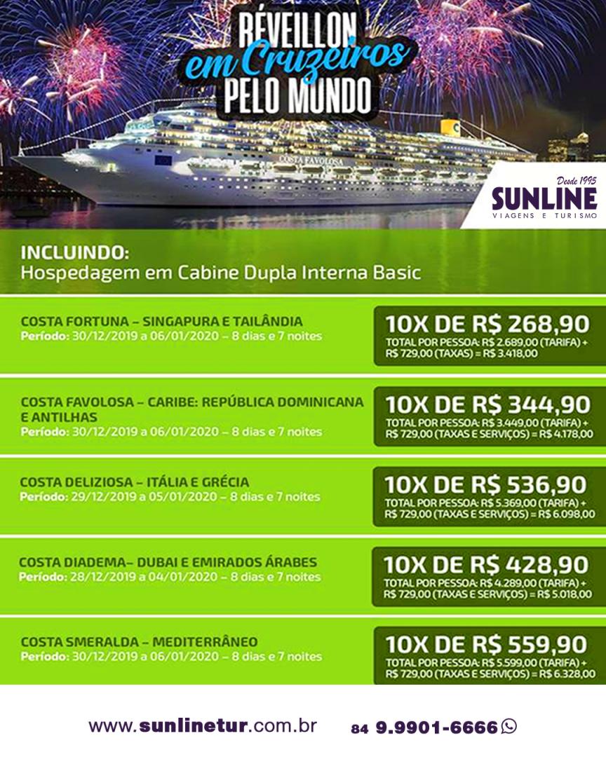 Consulte mais informações e outros pacotes de cruzeiros 🛳 com os agentes da SunlineTur pelo WhatsApp (99901-6666). Em horário comercial, retornaremos sua mensagem. 📲⠀
.⠀
#SunlineTur23anos #ExperiênciaSunline #viajarépreciso