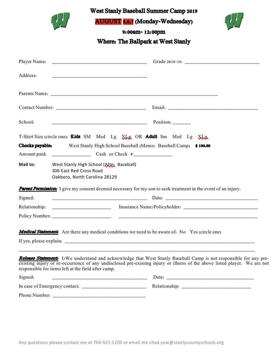 Sign up now!! <a href="/WSHSathletics/">West Stanly Athletics</a>