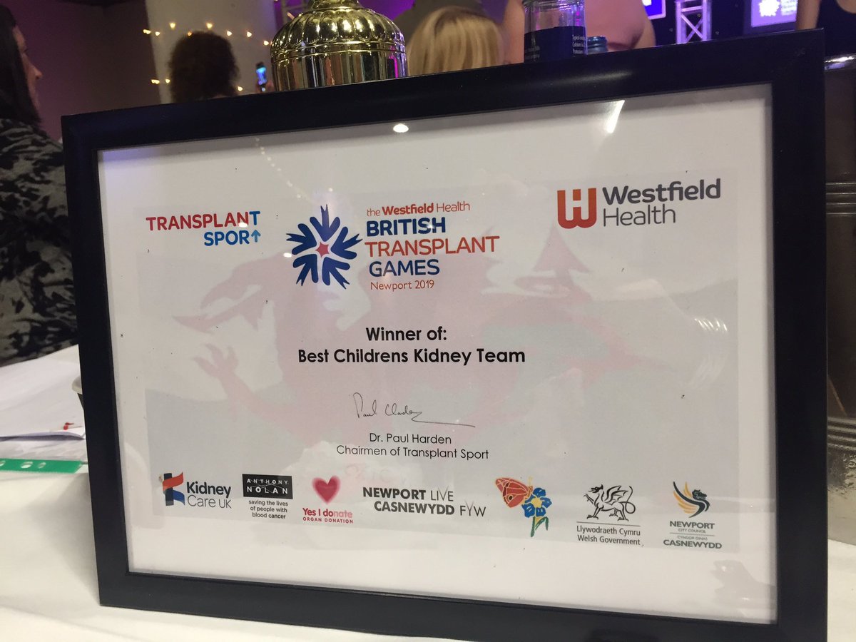 Yay! It’s official....... <a href="/EvelinaLondon/">Evelina London</a> we’re the best children’s kidney team at the British Transplant Games @WHBTG once again! The roof nearly lifted off when the announcement was made, so very exciting!!