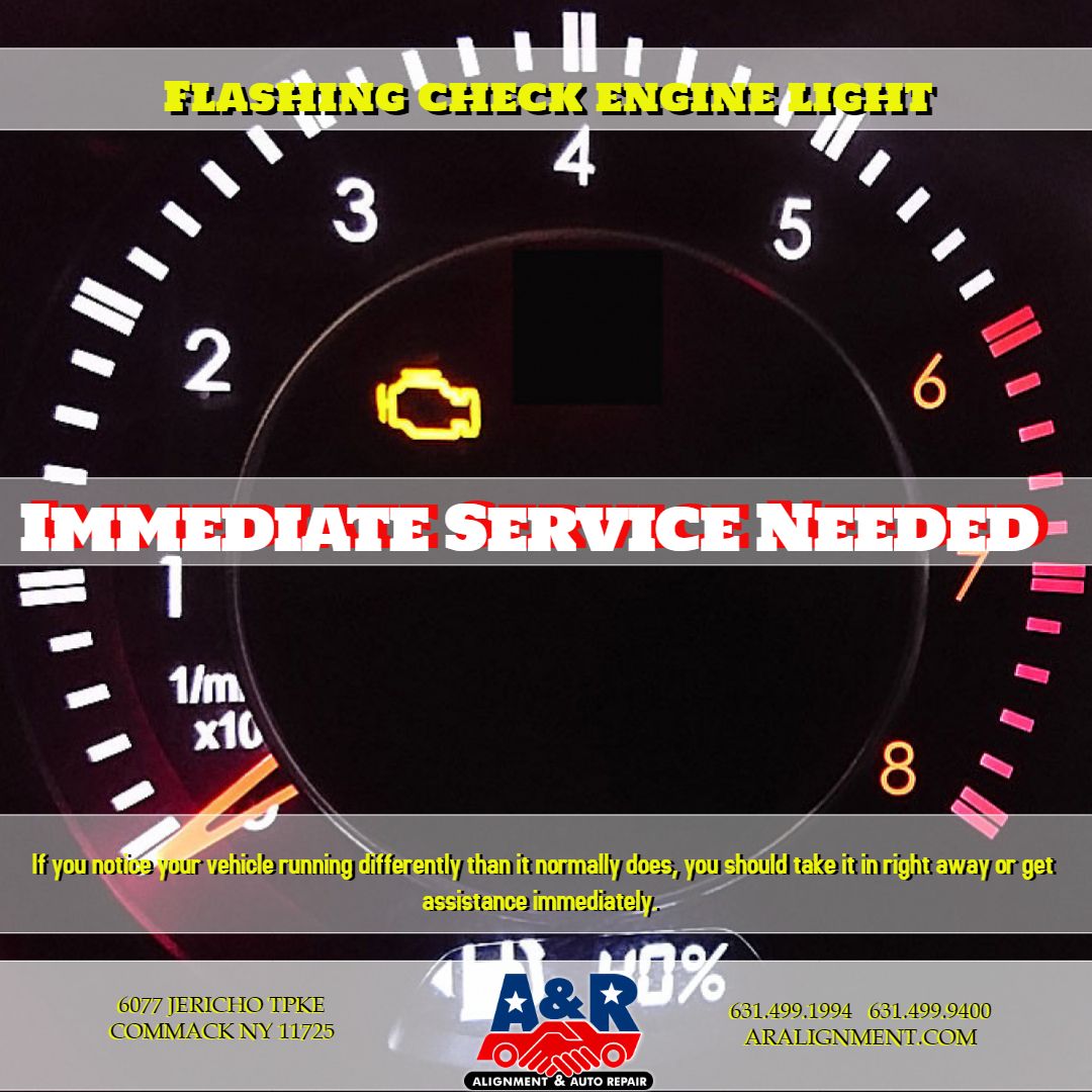 ARalignment's tweet image. Flashing Check Engine Light? This needs immediate attention!
#CheckEngineLight #ServiceLight #Flashing #Mechanic #Auto #repair #shop #Commack