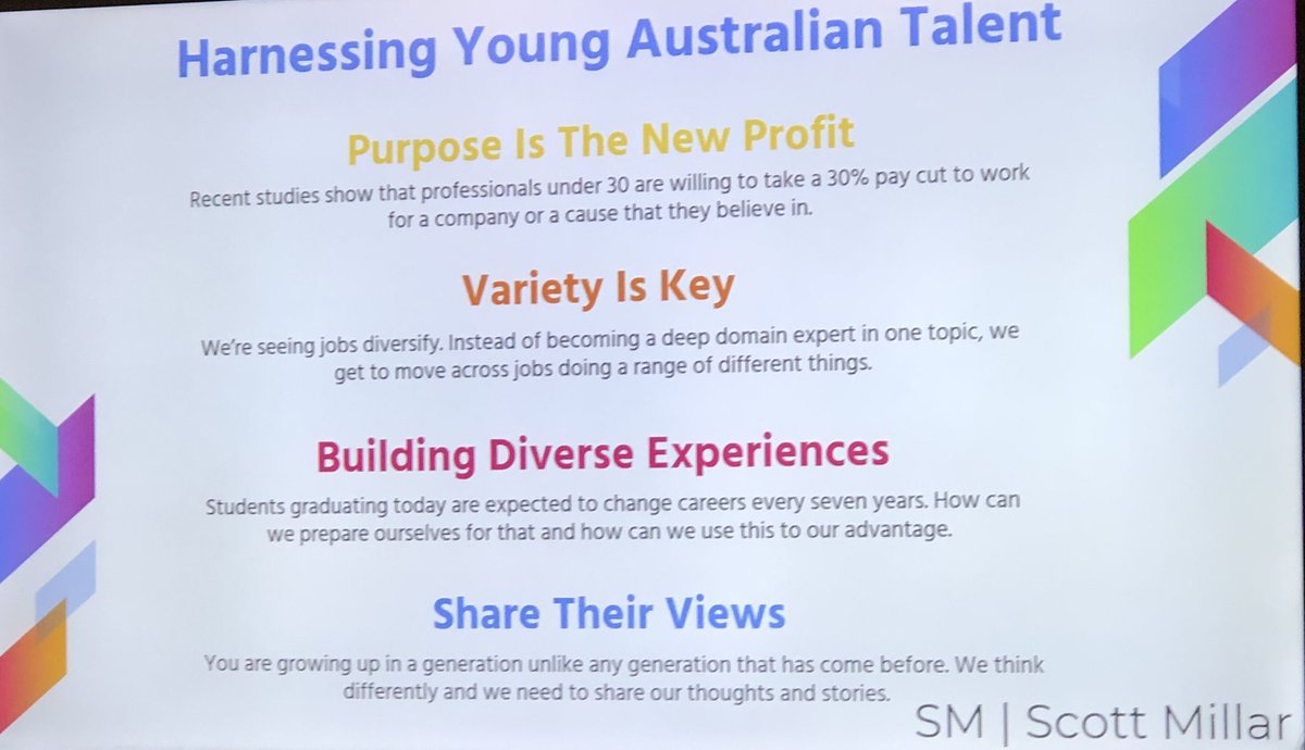 Always great to cross paths with you <a href="/scott_millar_/">Scott Millar</a> (<a href="/bop_industries/">Bop Industries</a>) and hear you speak your passion this morning at <a href="/ISQ_QLD/">ISQ</a> ‘Big Ideas Summit’. Awesome way to open the day💪👍 #awesome #passion #bigideas #bigideassummit #innovation #education