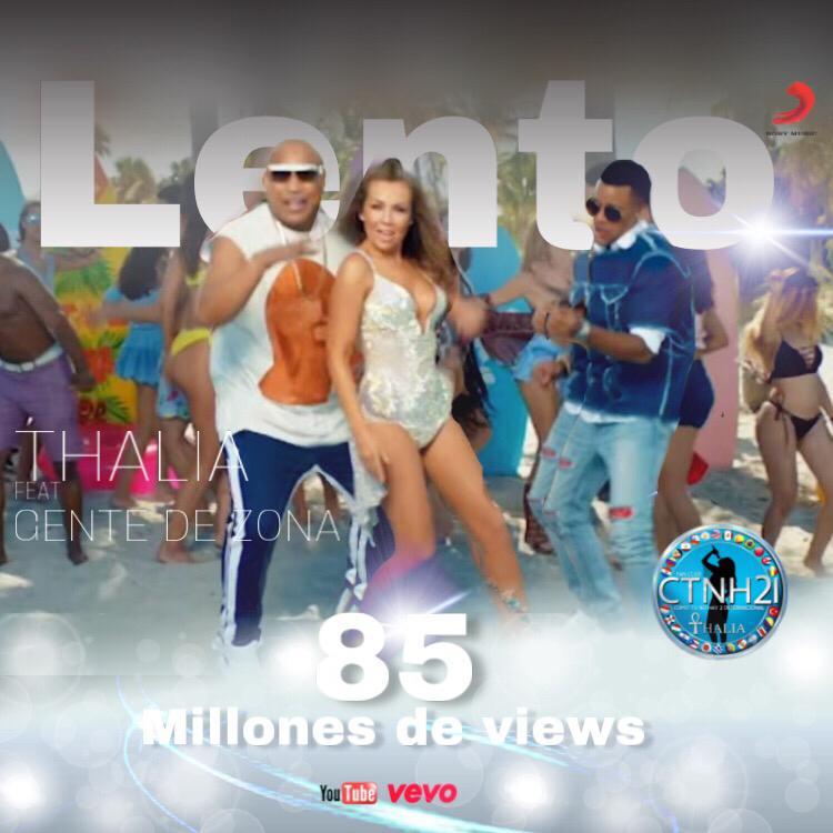 thalia_ctnh2ipe's tweet photo. 🔥💖🎶 Y sigue arrasando  #ReinaDelPopLatino @thalia, ya rebasa su HIT del verano #Lento #85Millones de VIEWS de su Video Oficial YouTube https://t.co/zupHBDRARn a dueto  @GdZOficial ..... FELICIDADES THALÍA vamos por esos 100 Millones vistas @sonymusicmexico #ctnh2iperu https://t.co/oGdjnFCCoy