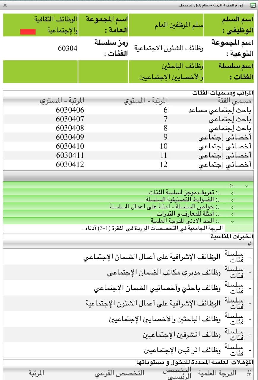 وظيفة باحث اجتماعي