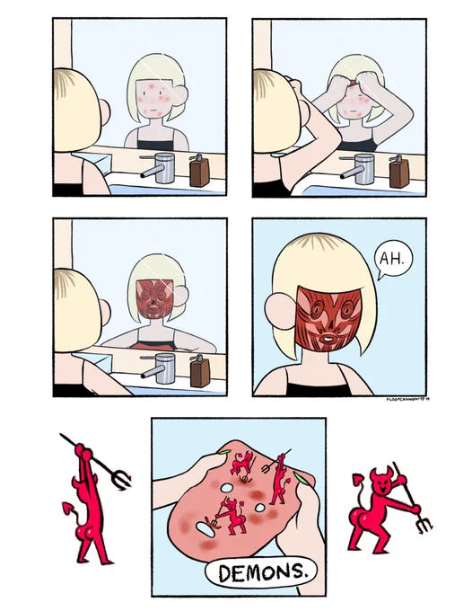 Just a lil comic for all you skin problem cuties ?
#comic #facedemons 