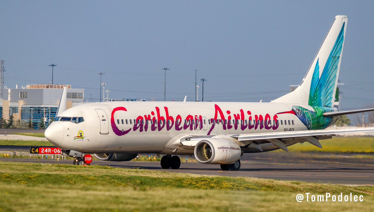 TomPodolec's tweet photo. PHOTO Caribbean Airlines #BW600 from Port of Spain taxiing in Toronto.
9Y-BGI Boeing 737-800 https://t.co/7zbMeZJv5T