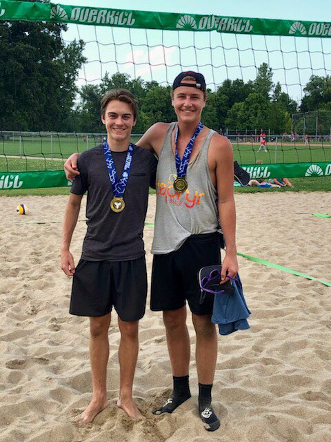 Go_FCVC's tweet photo. Aidan and Andrew grabbed Gold 🥇on home court at OVA Beach Tour 15U Boys. Way to go!! #FCVCproud #fcvcatthebeach #ldnont #competitivevolleyball #beachvolleyball @ova_updates @SportsXpressLON https://t.co/WZkgzaPp9f